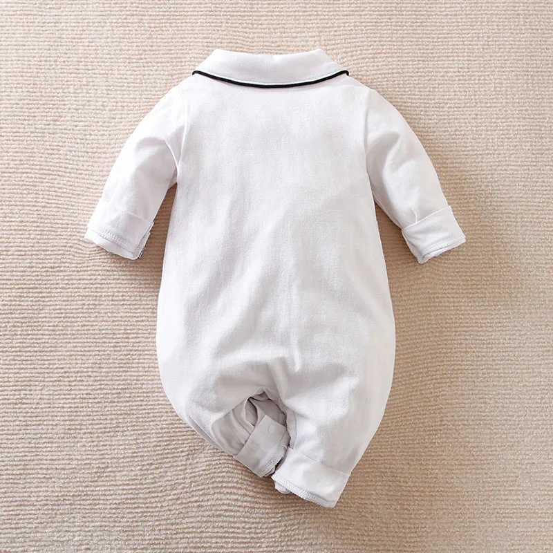 018m Newborn Clothes Solid Color Casual Pajamas Cotton Comfortable And Soft Spring And Autumn Long Sleeved Baby Bodysuit C251009