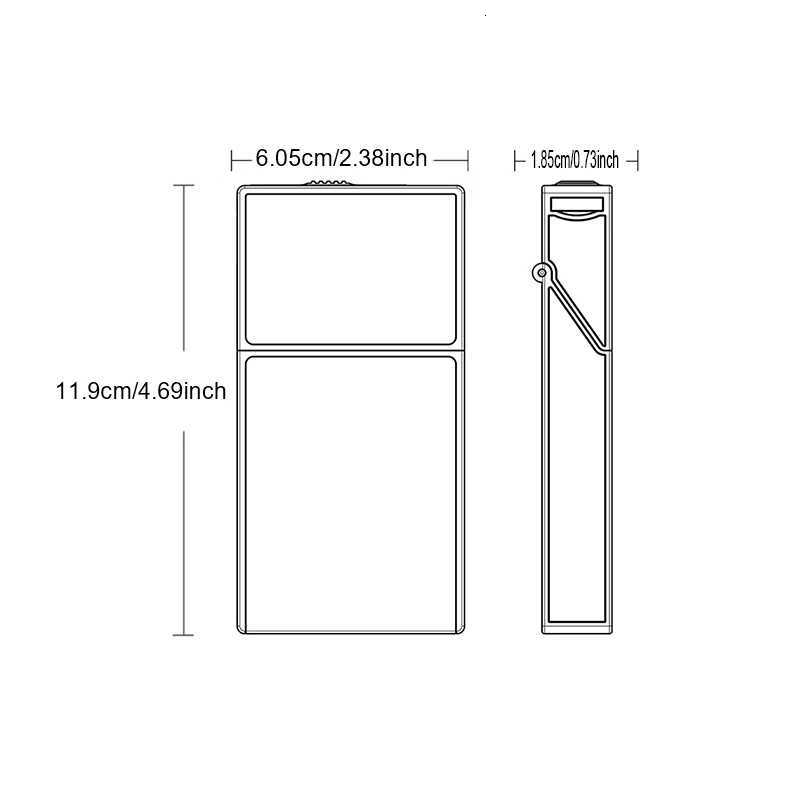 1 USB charging lighter and cigarette case in one Womens portable cigarette case with pressure protection for 20 thin cigarett W251009