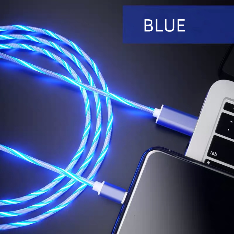 3 iN 1 Glowing LED Light Party Phone Charger Luminous USB Type C Cable For Xiaomi iPhone 14 13 12 11 Samsung S25 S24 Phone Accessories