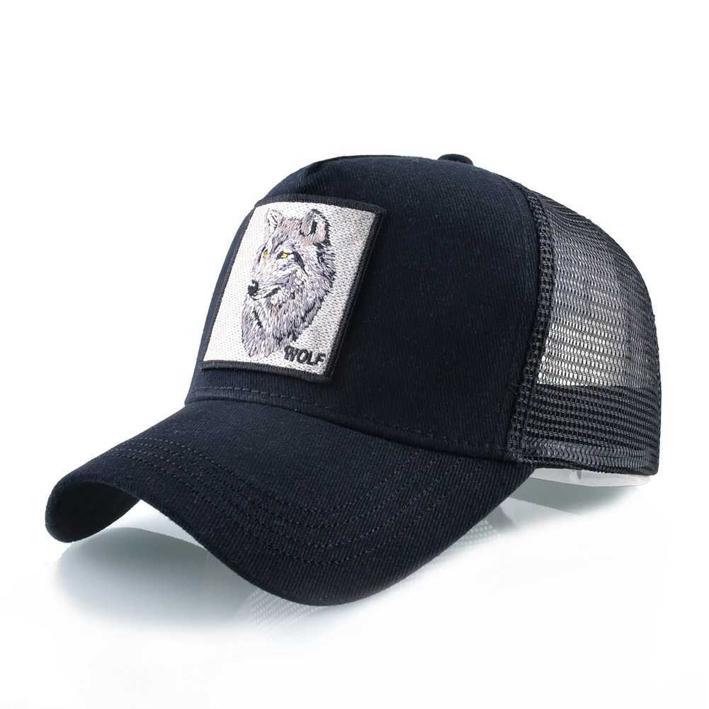 Fashion Baseball C With Embroidery Wolf Patch Snback Hip Hop Trucker Cs Men Women Outdoor Breathable Visor HatXJ251009