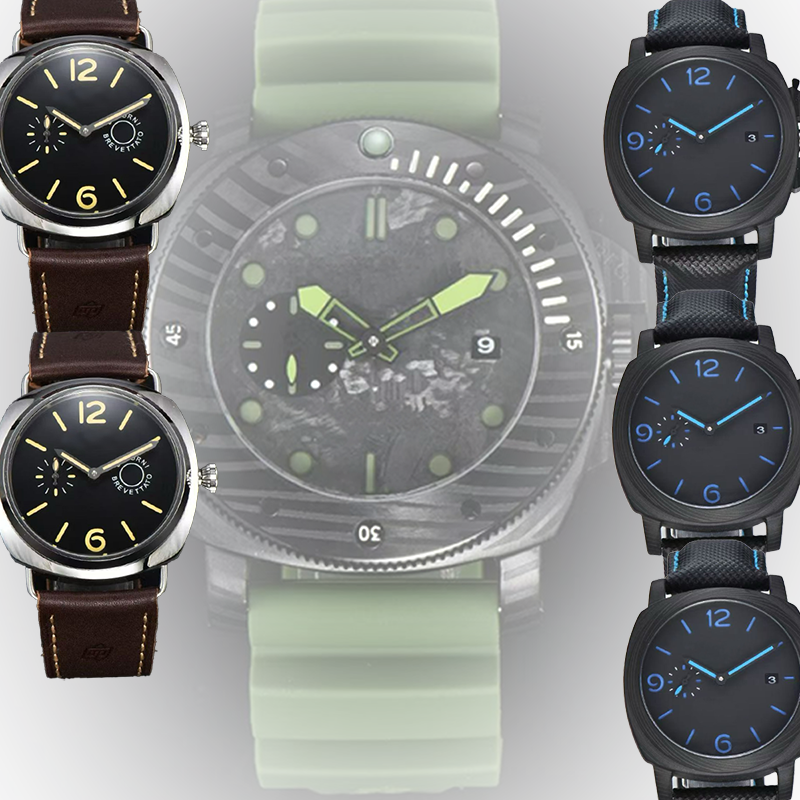 Men's sports watch, automatic mechanical movement, 44mm buckle/belt/rubber strap