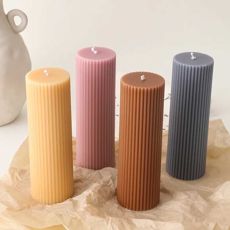 Pillar Candles Cylindrical gear household handmade aromatic creative candle geometric decoration S25109 S260204