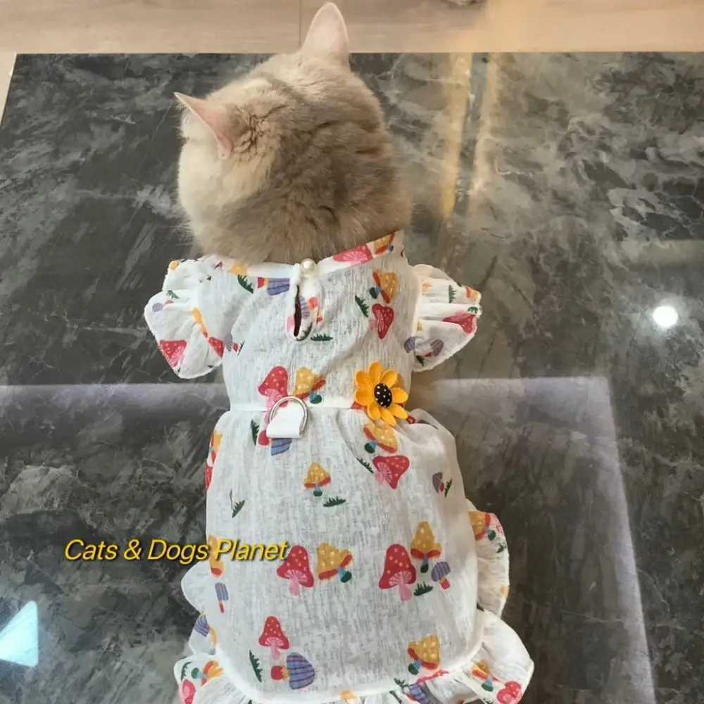 Fashion Dot Pet Dog Dress Summer Clothes Sleeveless Puppy Skirt Slim Style Cat Princess Dresses Chihuahua Bichon French Bulldog C251009