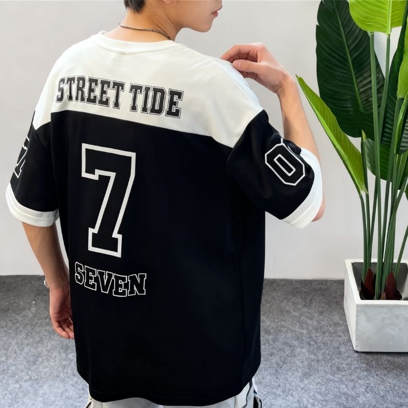 Men's Streetwear "Street Tide" Racing Graphic Oversized T-Shirt - Los Angeles-Inspired Casual Tee-32