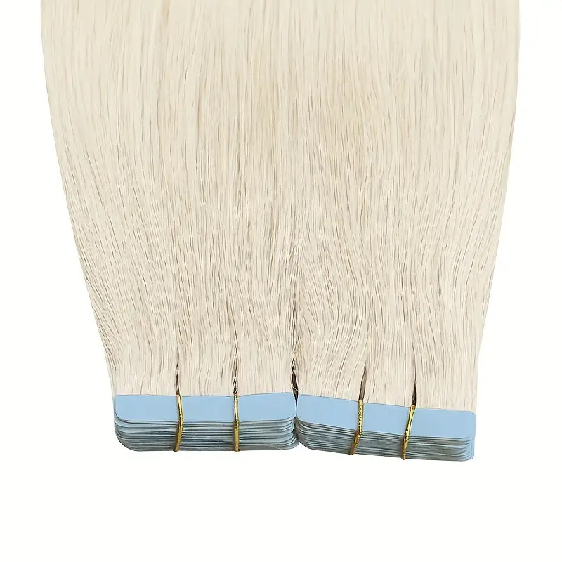 NNHAIR Invisible Tape In 100% Human Hair Remy Real Hair Extensions Thick High Quality For Woman 20PCS 14Inches-24Inches 30G-60G