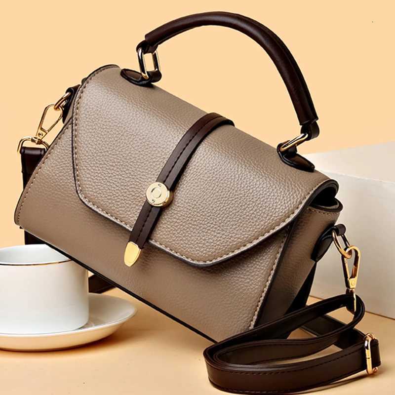 High Quality Leather Handbag Wen Messenger Bag Fi Lady Flap Shoder Crossbody Sac Brand Designer Fem Purse Tote New D251009