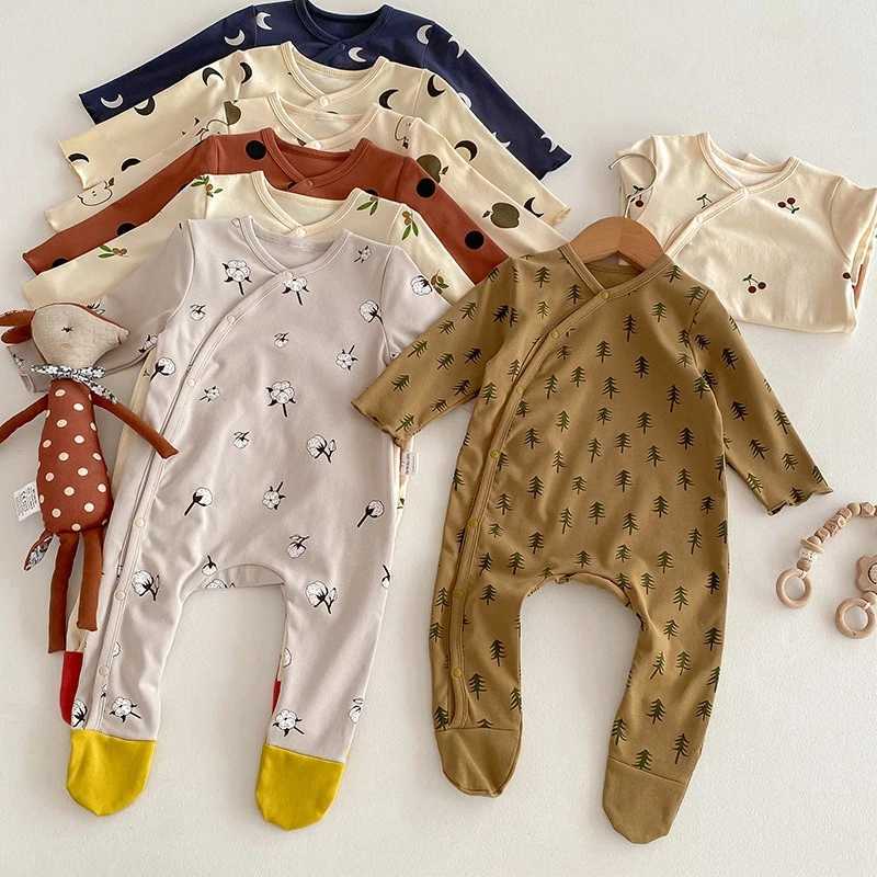 Unisex Baby LongSleeve Footed Romper Clothing for Spring Autumn Boys Girls Cute Print Daily Casual Romper Outdoor Wear C251009