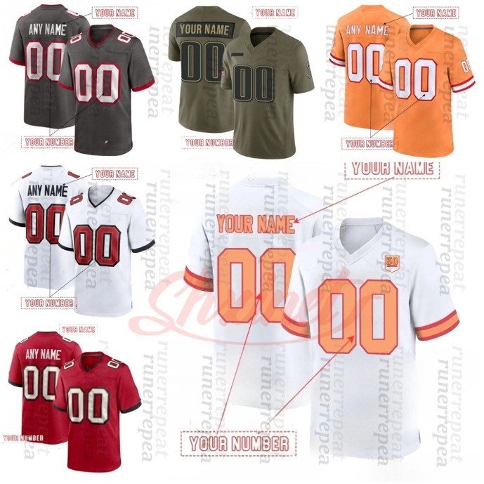Baker 6 Mayfield Tom 12 Brady 2025 Olive Salute to Service Football Jerseys Evans Irvin Chris Godwin Jr. Emeka Egbuka Vita Vea runerrepeats