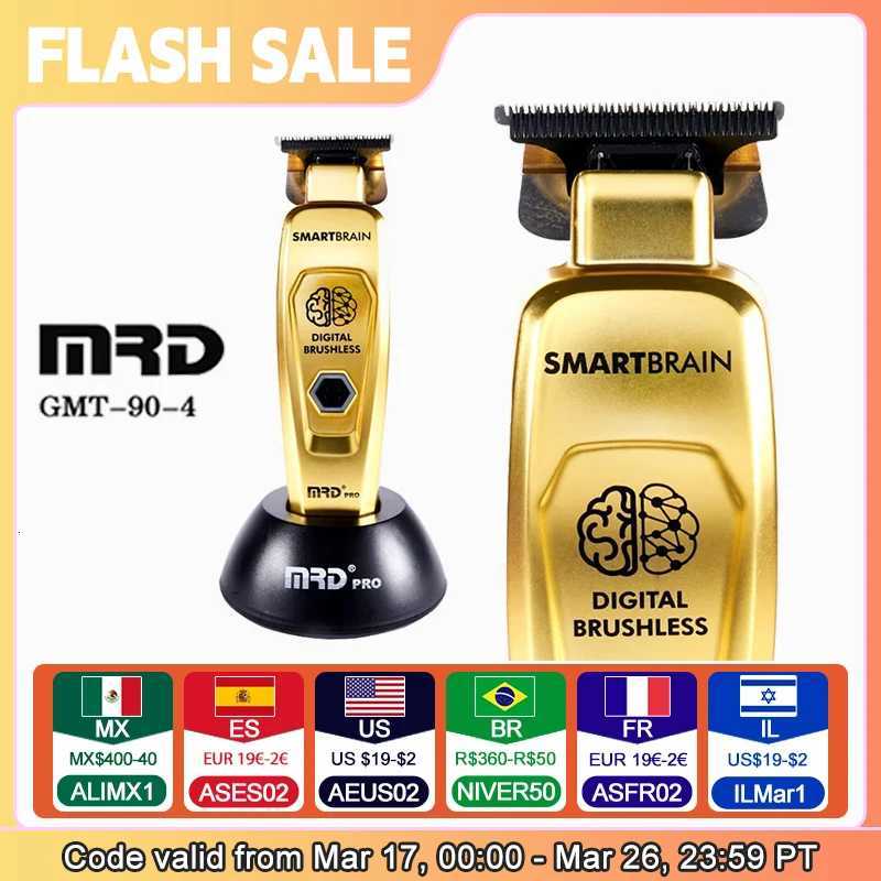 MRD GMT904 Smart Brain Hair Trimmer High Speed Engraving Push Mens Professional Hair Clipper Full Metal Body DLC 440CW251009