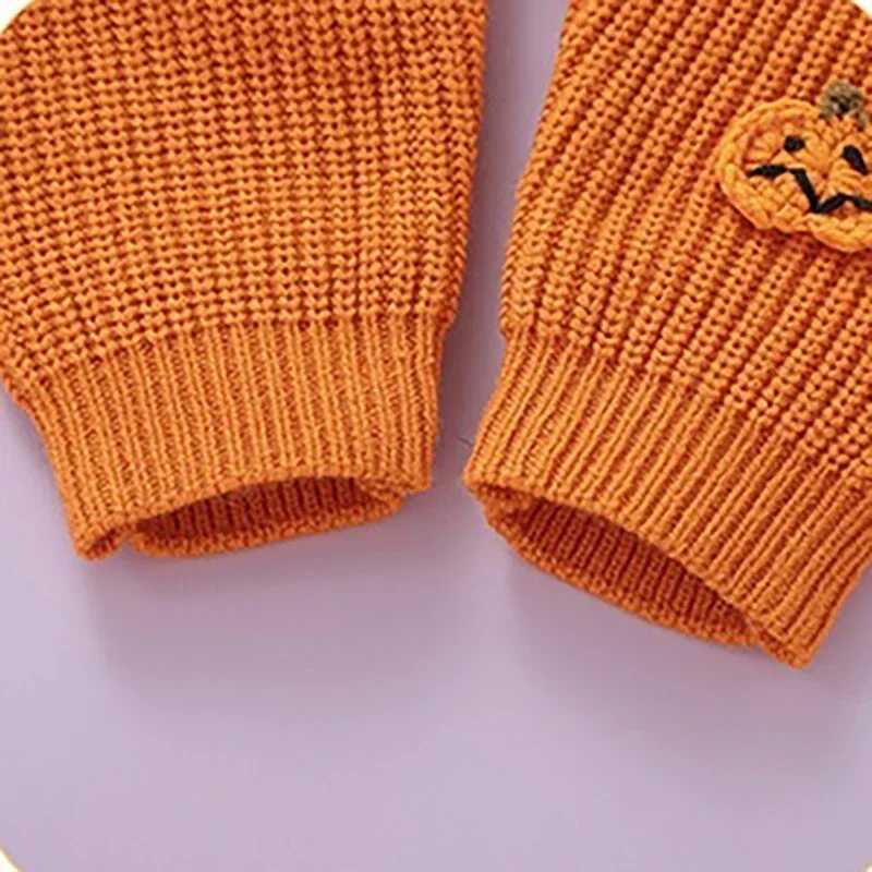 2025 Halloween Baby Knitted Romper 3D Pumpkin Applique Newborn Onesie 018M Autumn Winter Toddler Jumpsuit Festival Outfit C251009