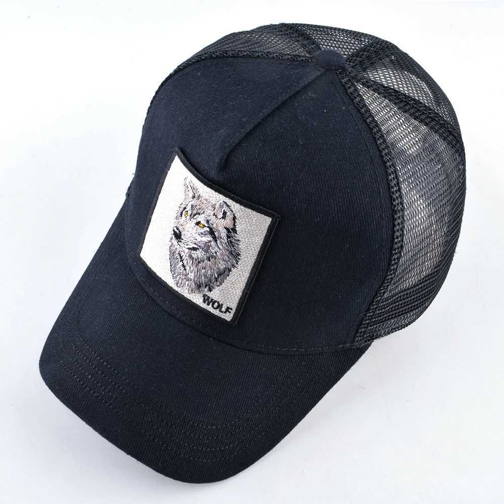 Fashion Baseball C With Embroidery Wolf Patch Snback Hip Hop Trucker Cs Men Women Outdoor Breathable Visor HatXJ251009