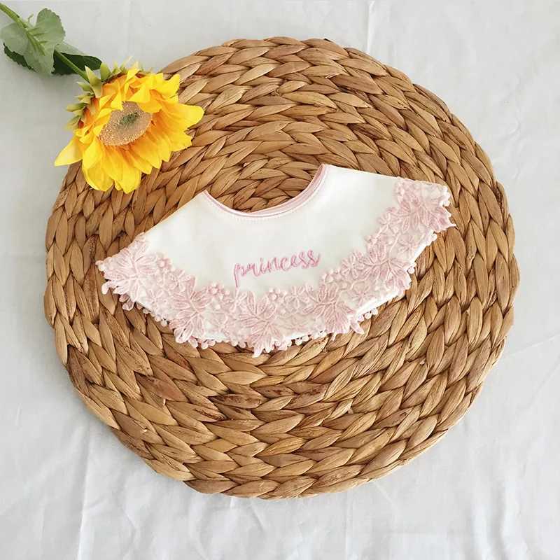 Korean Style Spring Autumn Baby Girl Bibs Sweet Lace Bow Patchwork Antifouling Burp Cloths Newborn Bib and Saliva Towel E23413J251009