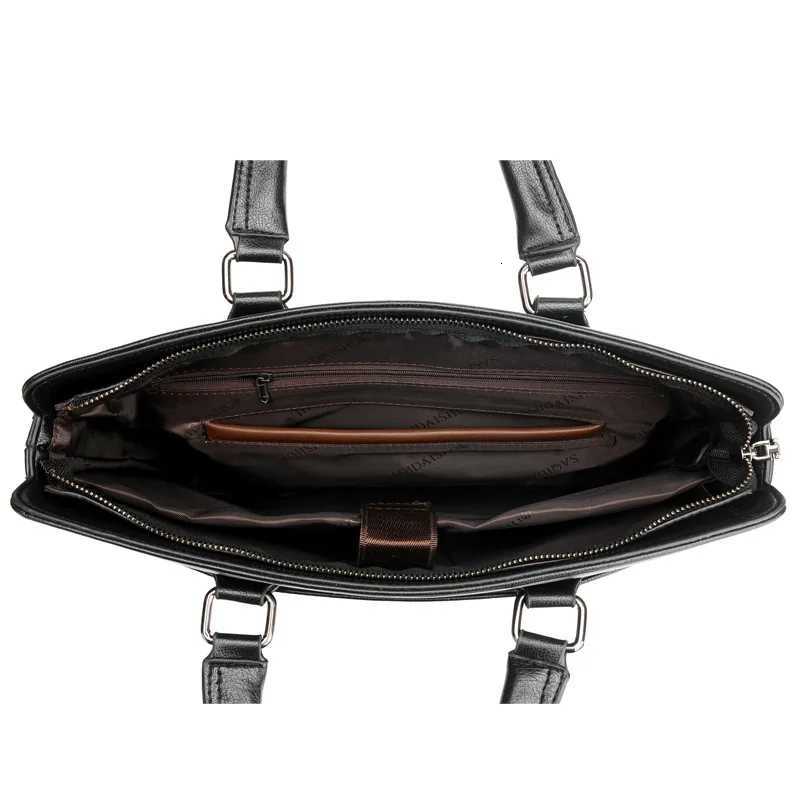 MenS Briefcase PU Leather Handbags Laptop Computer Shoulder Business Executive Office Messenger Portfolio Crossbody Bag MaleL25112