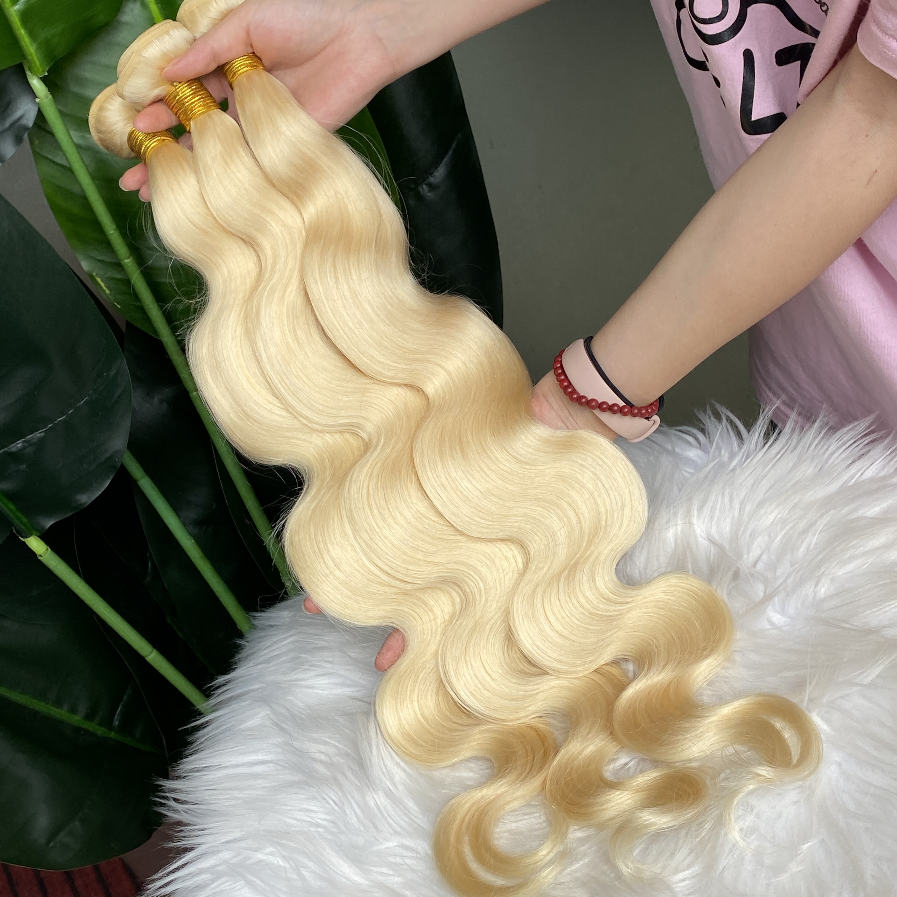 Top Quality 12A Peruvian Malaysian Indian Hair 613 Blonde Body Wave Wavy Hair Extensions 3 Bundles 100% Raw Virgin Remy Human Hair