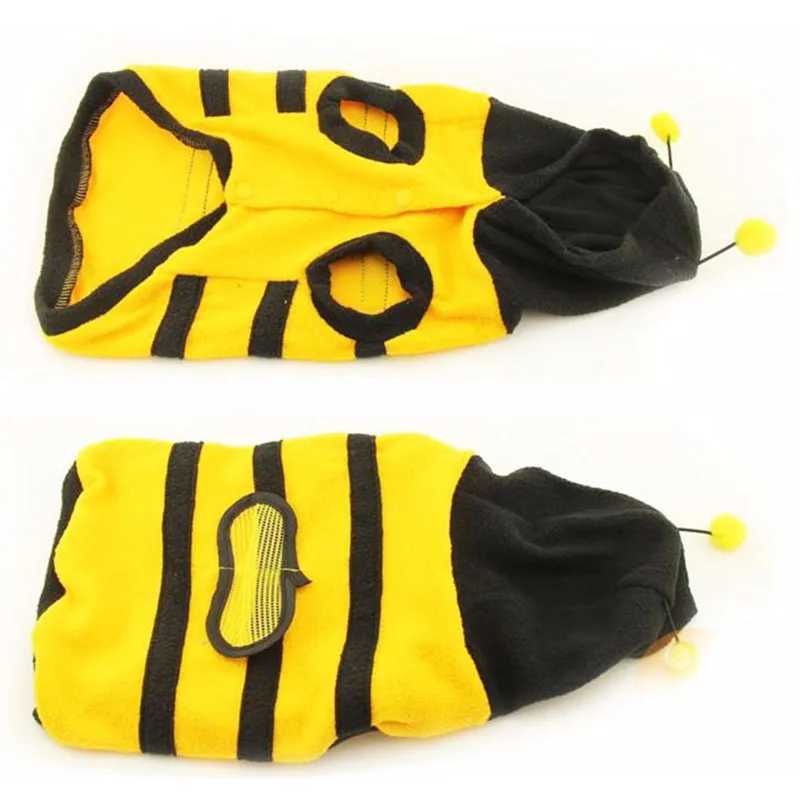 Cute Dog Clothes Cat Pet Clothes Bees Cat Clothes Soft Fleece Teddy Poodle Dog Clothing Pet Product Supplies Accessories C251009