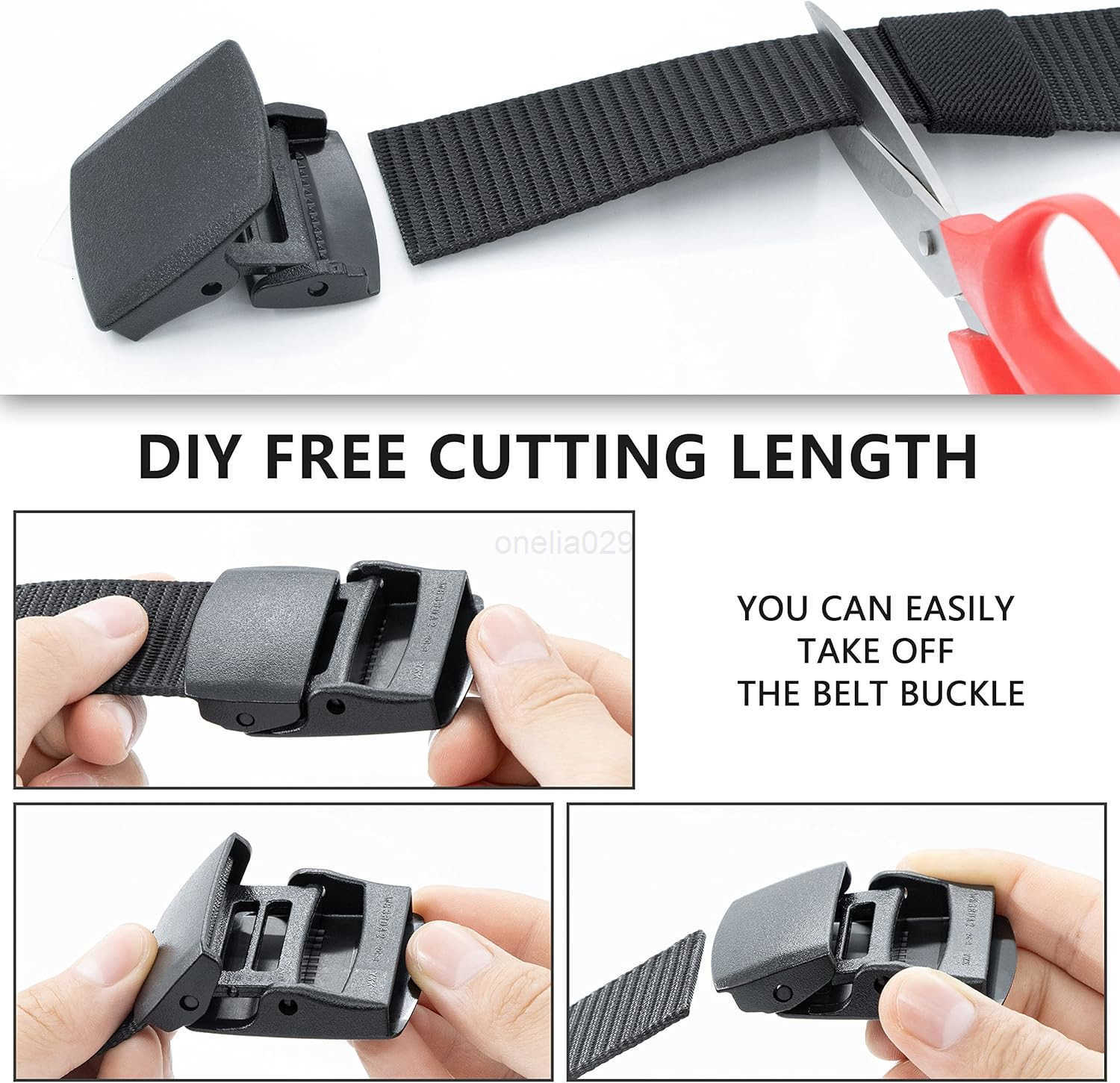 Work Belts for MenBelts for MenAdjustabLE Nylon Canvas Fabric BeltNo Metal BUCKLE Fast Pass Through the Airport SecuritySuitabLE for Work and Travel W