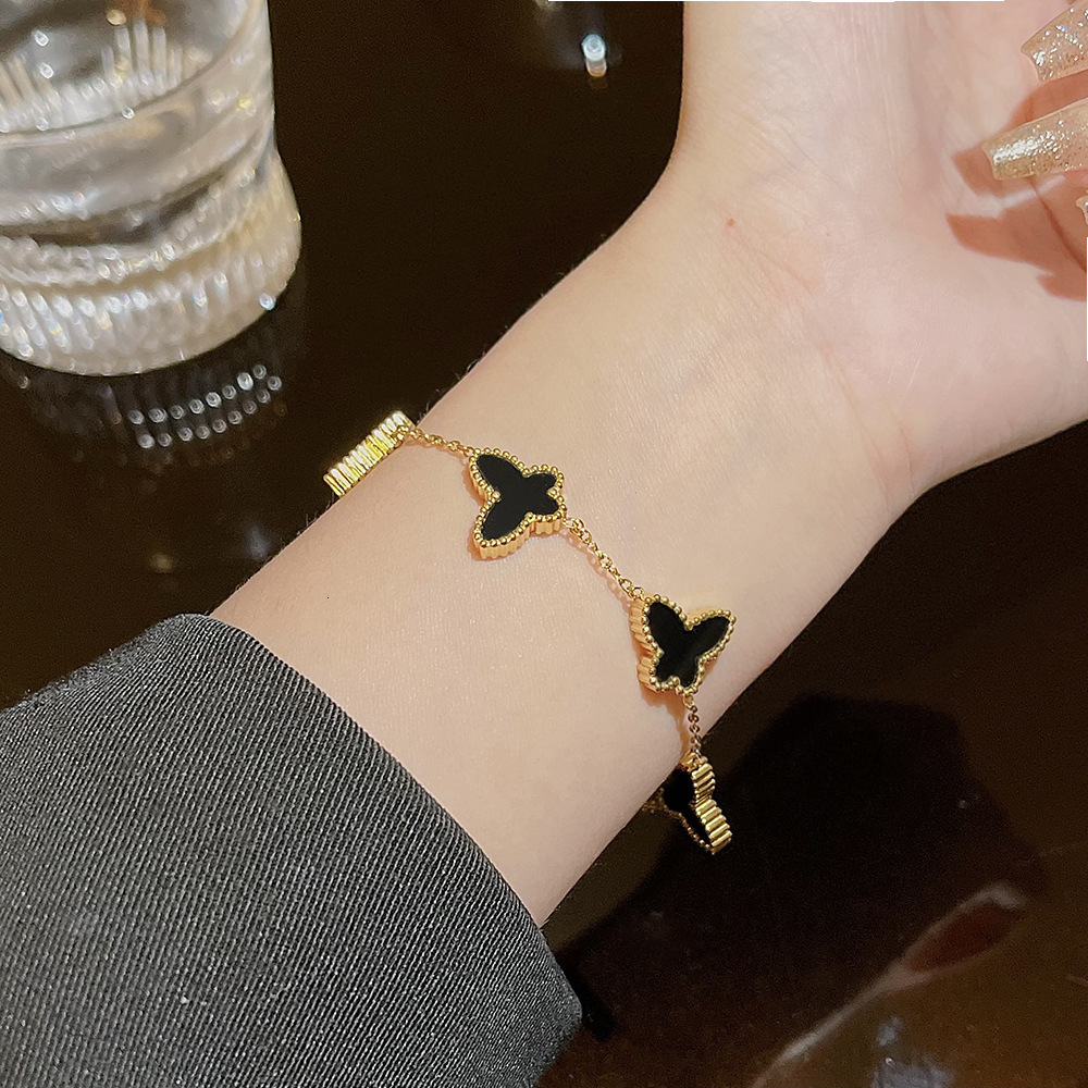 designer bracelet korean style design light exquisite versatile butterfly bracelet for women niche highend nonfading titanium steel jewelry