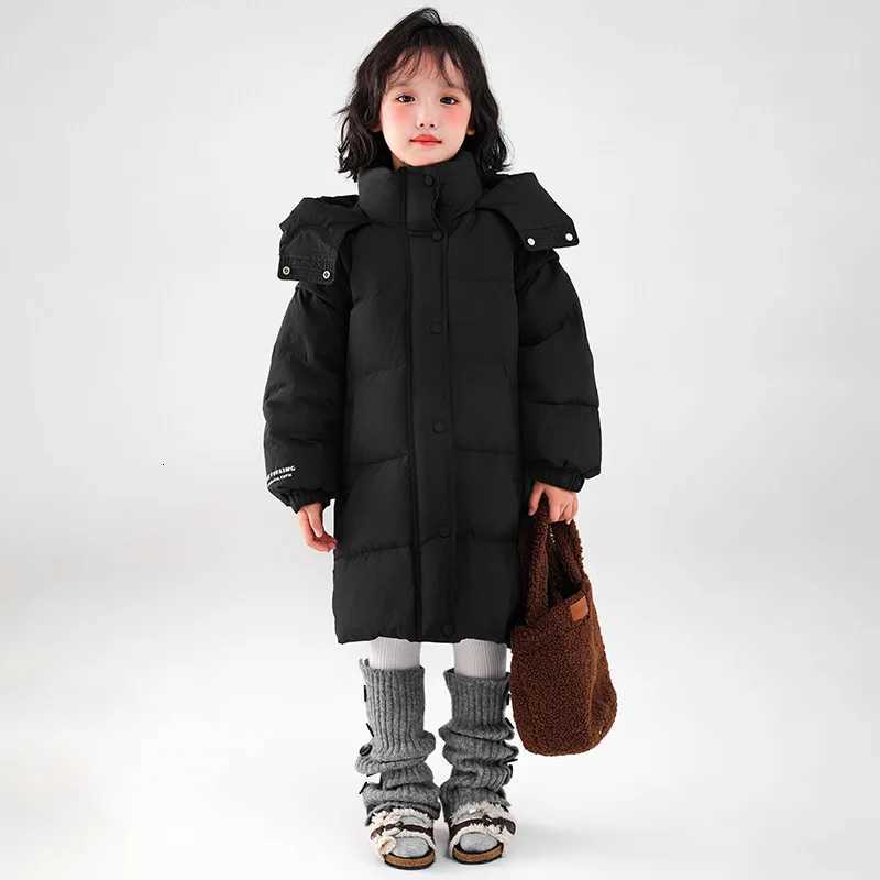 2025 Winter Girls Casual Long Thick Warm Hoode Parkas Kids Children Coat Outerwear T251009
