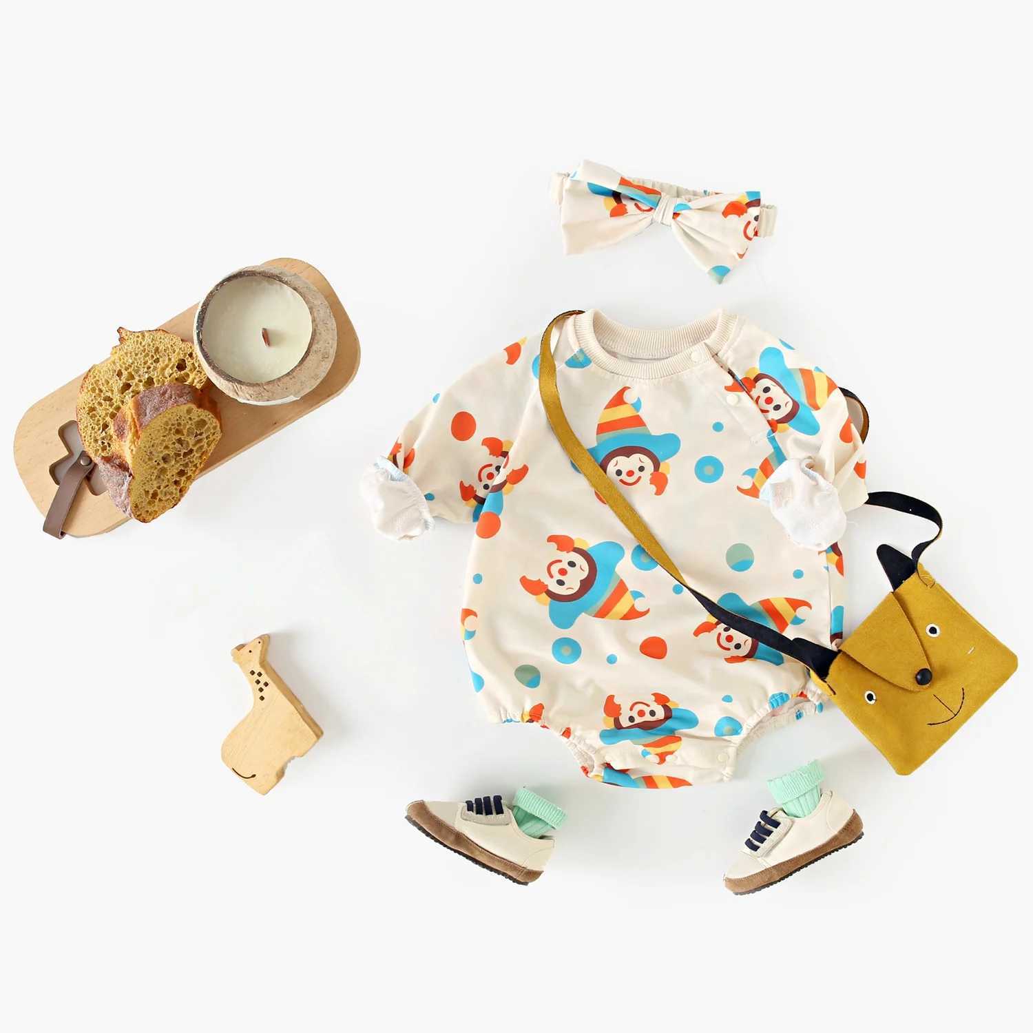 Sanlutoz Long Sleeve Baby Bodysuits Autumn Halloween Infants Clothing with Headband Cute C251009