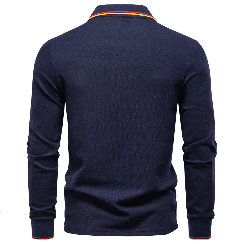 2025 Autumn New Men's Designer Hoodie Long Sleeve Polo T-shirt Turn-down Collar Solid Color Men's Top Versatile Polo Designer Shirt Shirt Fo