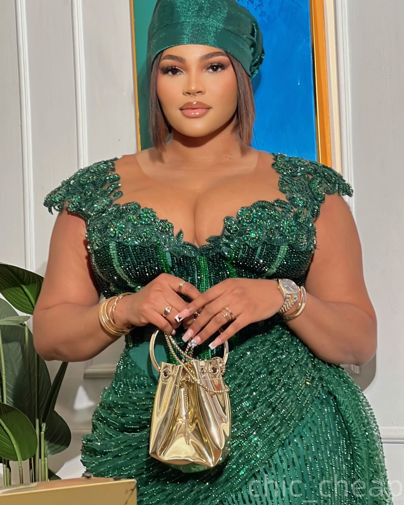 Sheath Dark Green Prom Dresses 2025 Appliques Beaded Sequined Evening Formal Party Second Birthday Engagement Gowns Plus Size Dress For Special Occasi