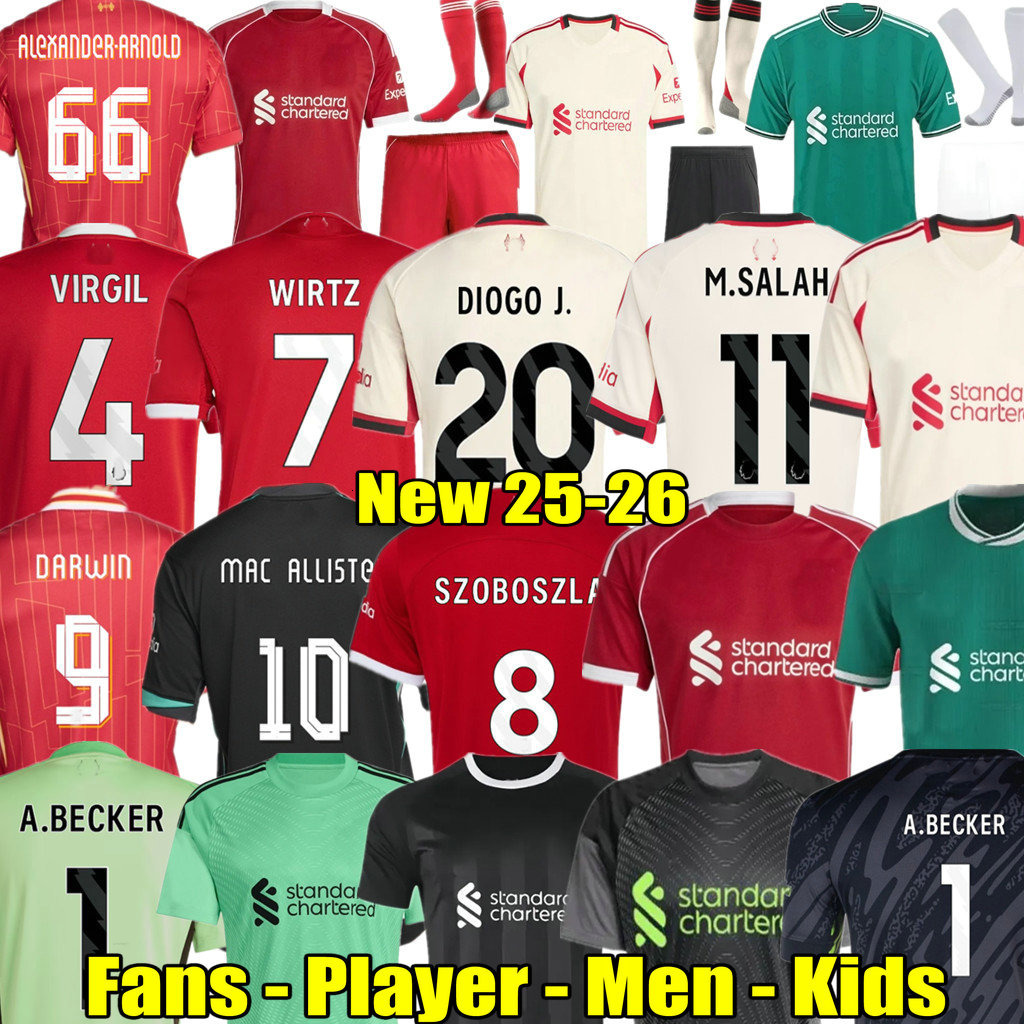 WIRTZ 24 25 26 soccer jerseys ALLISTER 2024 2025 2026 DIOGO J GAKPO football shirts men kids kits MSALAH FANS Player FRIMPONG DARWIN SZOBOSZLAI ELLIOT