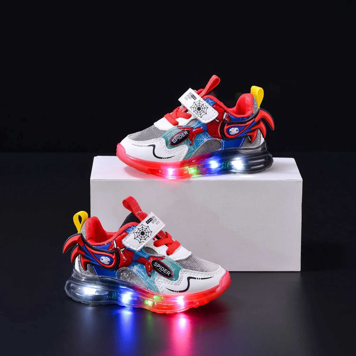 2025 Fashion Baby Boys Sneakers Springautumn Childrens Shoes Lighted Sneaker Trendy Kids Boy Sports Casual Shoes J251027
