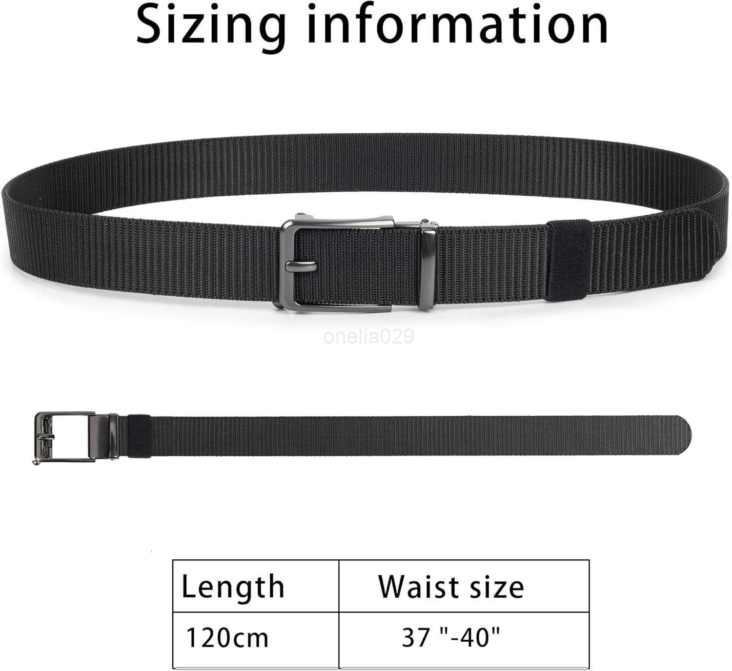 Mens Black Canvas Belt Stylish and Durable Waist Accessory W251009
