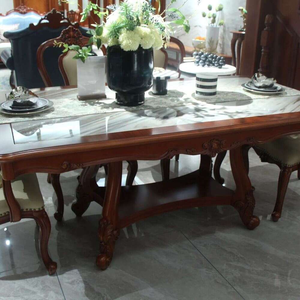 Zhong zhixin Premium Quality High End Solid Wooden Dining Set with Authentic Euro Design