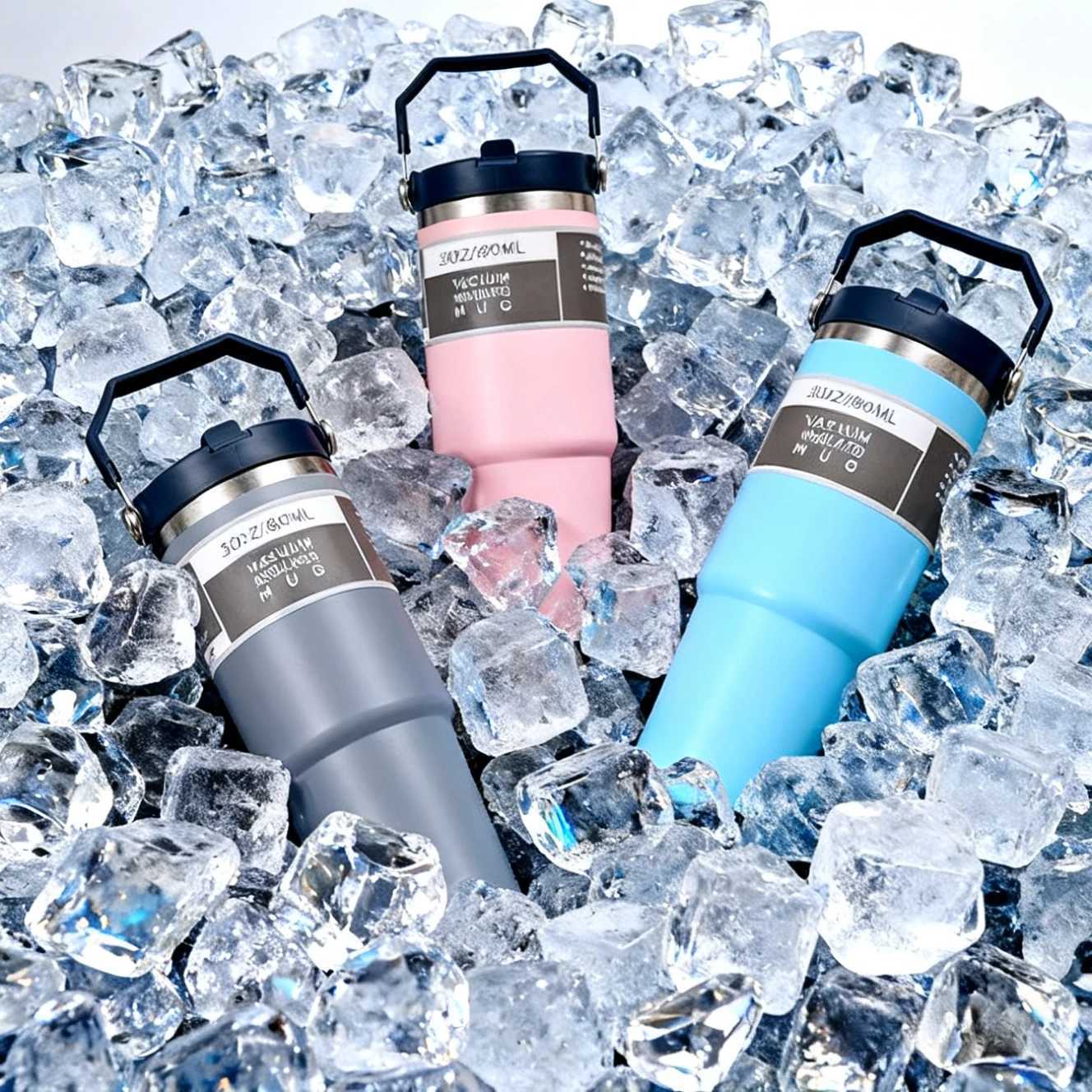 30 oz Vacuum Thermos Cup with Treatment Double Layer Thermos Cup Stainless Steel Sports Water Bottle Hot and Cold Drinks C251008