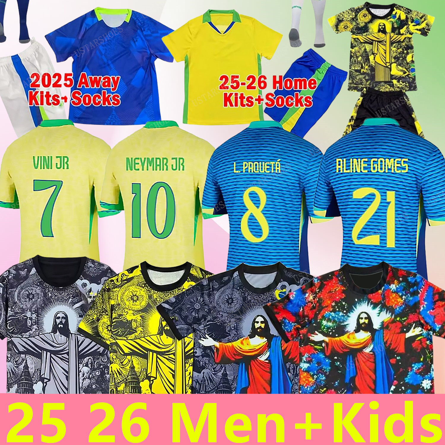 2024 2025 2026 ENDRICK CASEMIRO Soccer Jerseys RICHARLISON Camiseta RAPHINHA PAQUETA VINI JR RODRYGO Maillots Football Shirt 24 25 26 Men Kids Uniform
