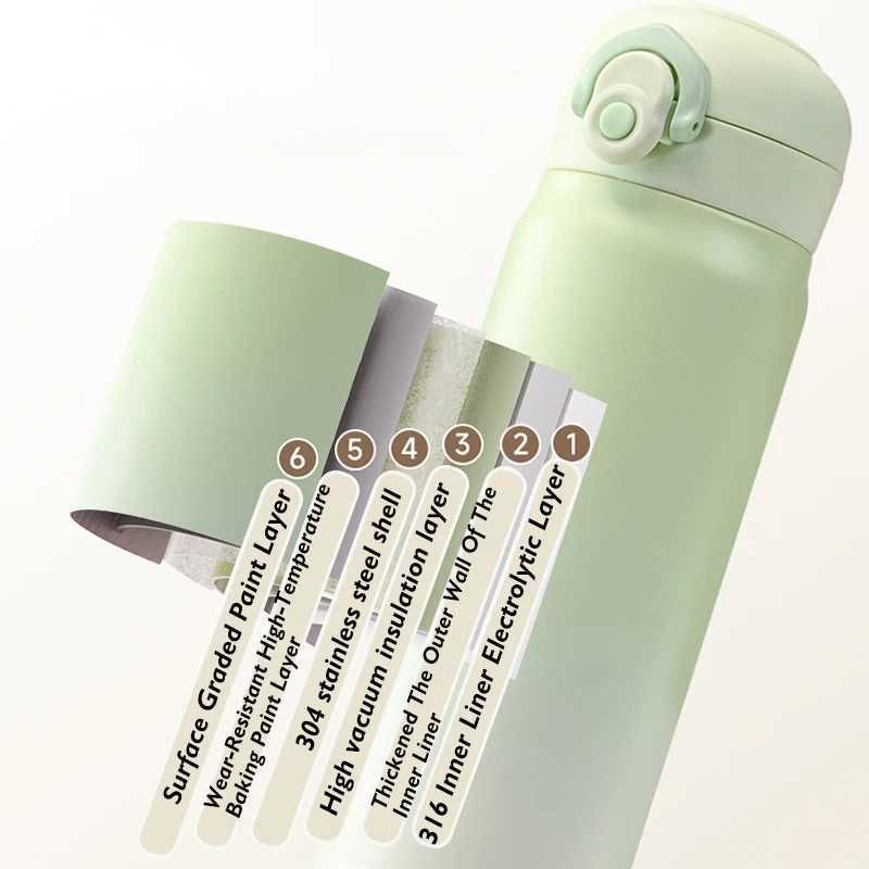 500ml large capacity thickened 316 stainless steel vacuum Thermal insulation portable Tumbler Thermos Water bottle Coffee cup C251008