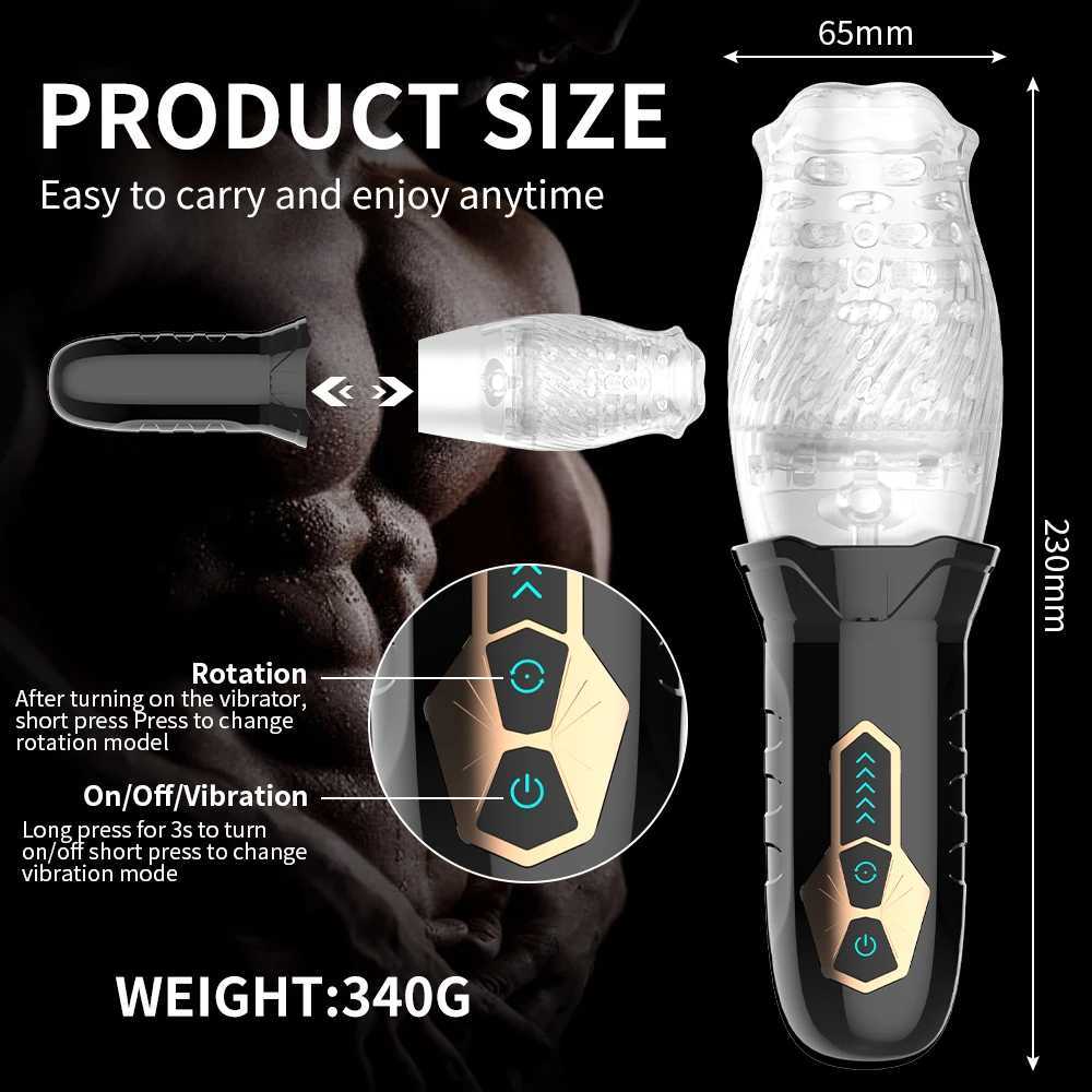 Automatic Rotating Masturbator Cup Glans Trainer Vagina Penis Pump Sleeve Delay Ejaculation Vibrator For Mens Adult Toys MaleXJ251009
