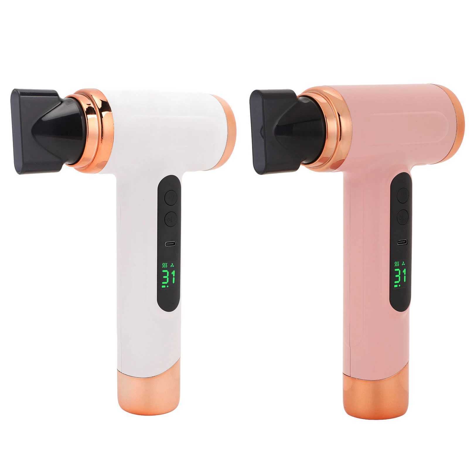 Cordless Hair Dryer 15000mAh Portable USB Rechargeable Air Hair Dryer with USB Charging Cold Hot Wind 200W for Dormitory C251009