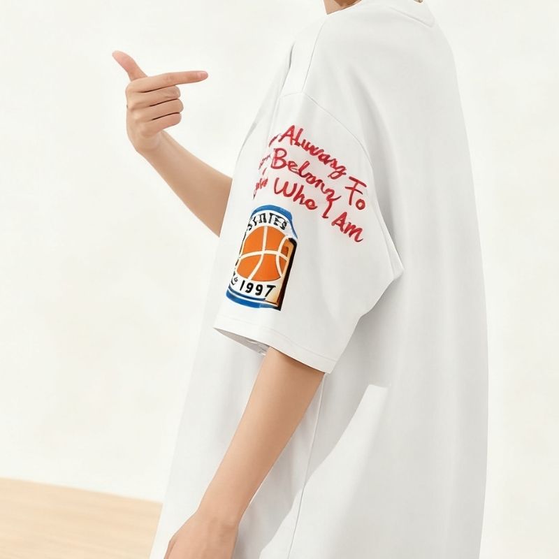 Men's Streetwear "Champ R" Motivational Graphic Oversized T-Shirt - Basketball & Inspirational Slogan Casual Tee-27