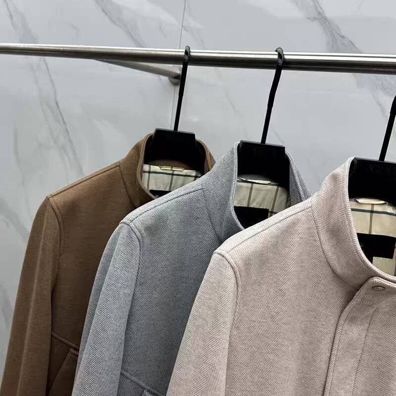 LP Mohair 25Aw Stand-Up Collar Simple Casual Jacket