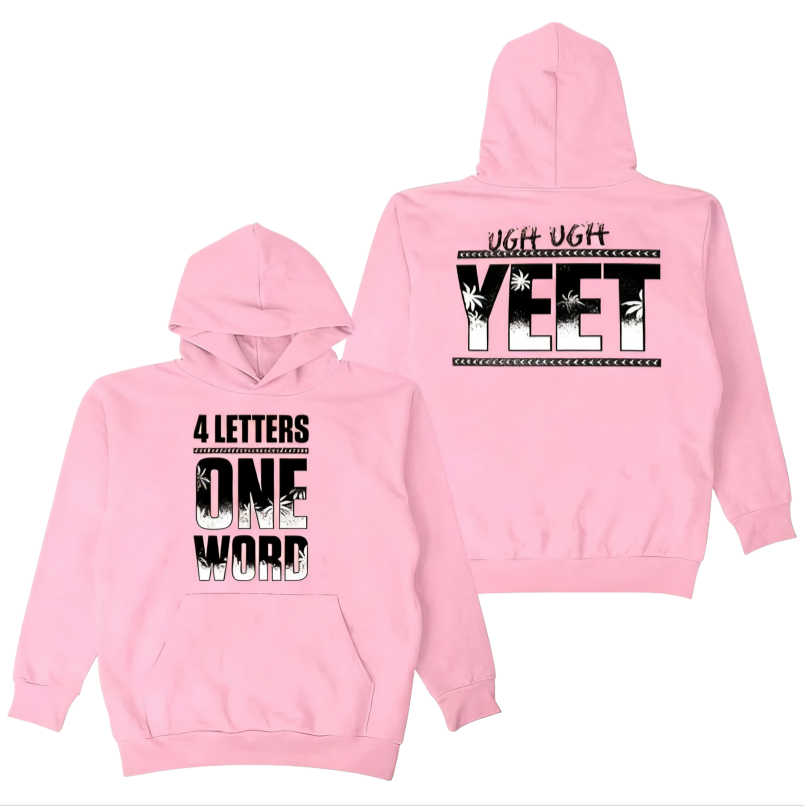 Men's Hoodies Jey Uso Four Letters One Word Hoodie 2025 Yeet Logo Long Sleeve Streetwear Men Women Hooded Sweatshirts