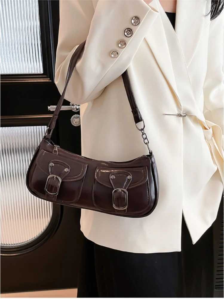 Wens shoder bag fi cmuting armpit bag persality trendy cool scooter bag small senior sense shoder crossbody bag D251009