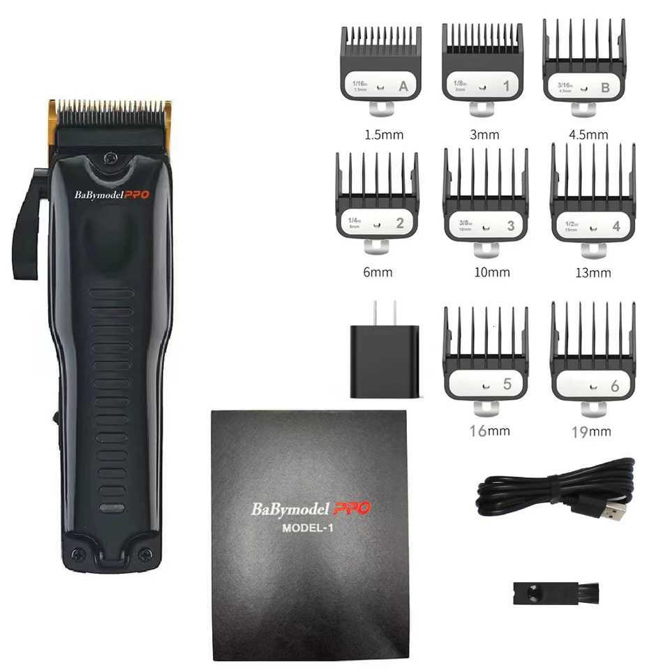 Babymodel PRO Mens Professional Barber Shop Hair Salon Hair Clipper Trimmer Shaver Set 7500RPM Powerful Motor DLC AlloyW251009