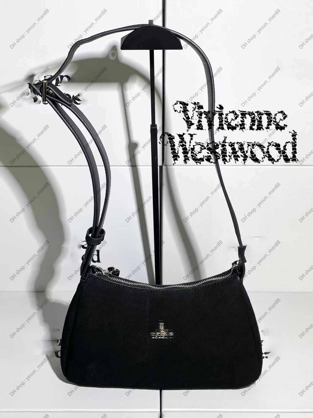 Piccola Borsa Saturn Vivenes Borsa Mahjong Nera Opaca Borsa A Tracolla Westity Woodity West Wood Borsa Westly Woodly Portafoglio Borsa Femminile-image