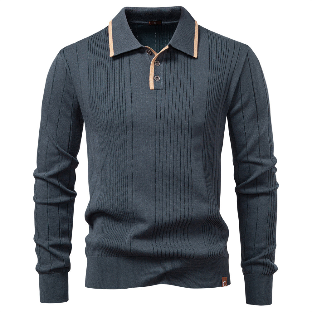 2025 Autumn Designer Hoodie Winter New European Size Turn-down Collar Men's Sweater Polo Half-zip Designer Shirt High-quality Knitted Sweater Men