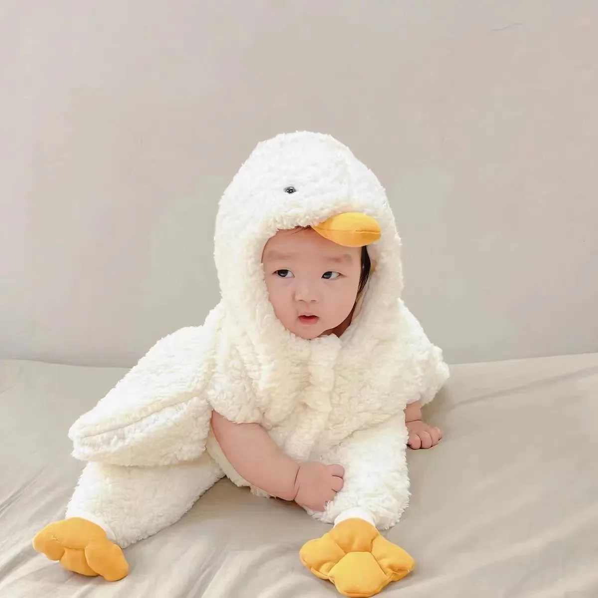 2024 Babies Newborn Girls Boys Clothes Duck Cute Design Bodysuit Padded for Babies Rompers 5day Shipping Hoodies C251009