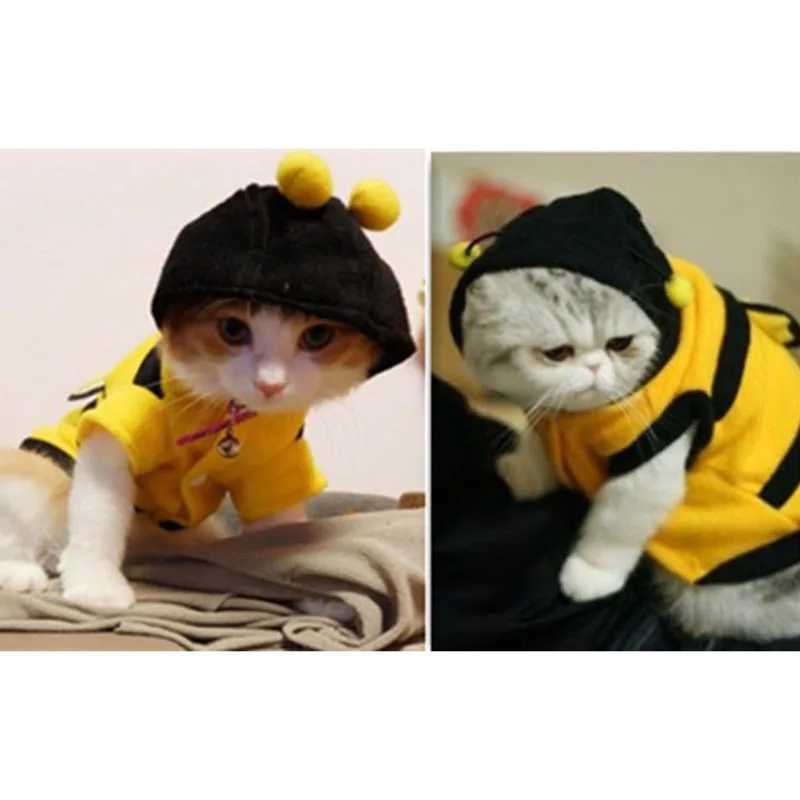 Cute Dog Clothes Cat Pet Clothes Bees Cat Clothes Soft Fleece Teddy Poodle Dog Clothing Pet Product Supplies Accessories C251009