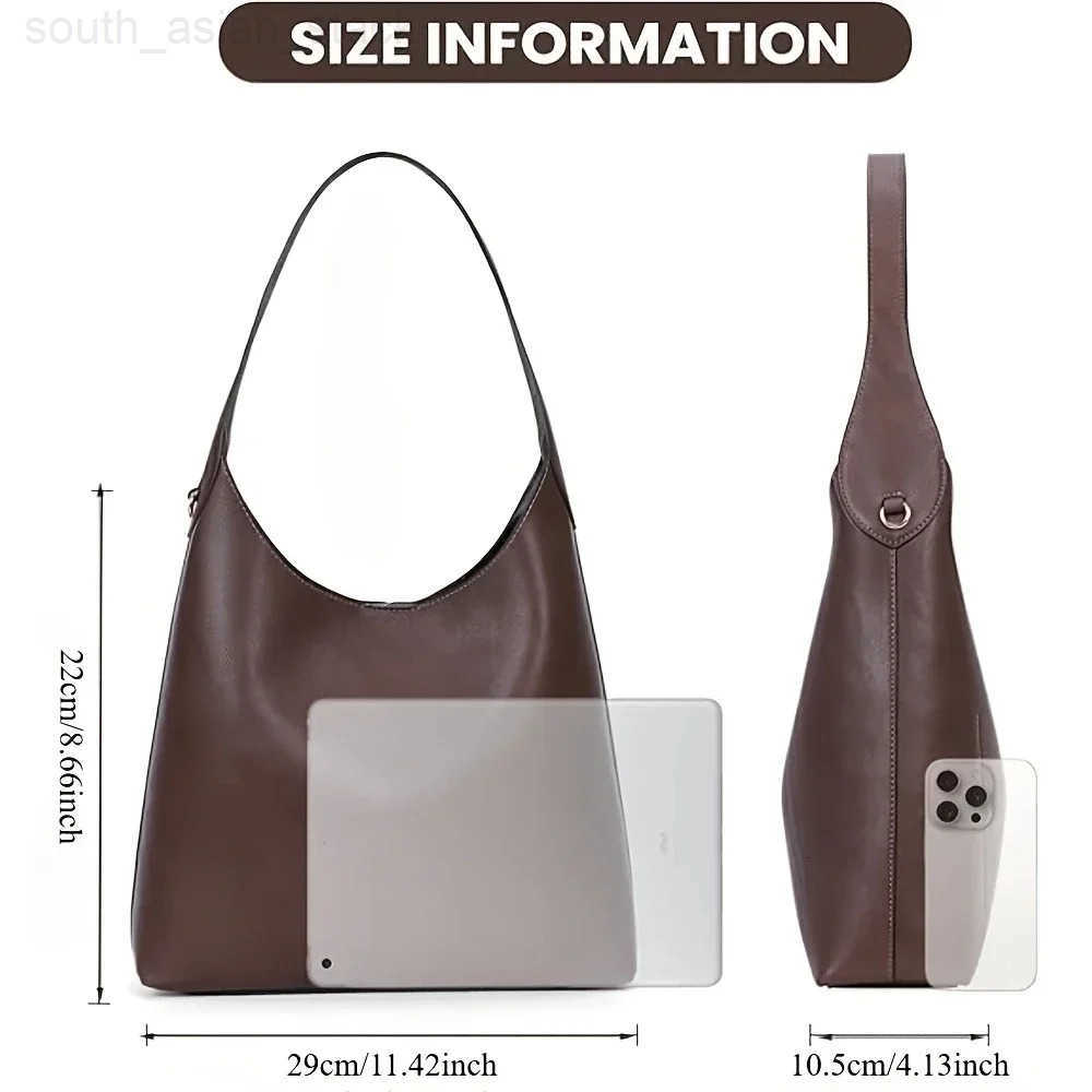 MINKARS Shoulder Bag Hobo Bag Slouchy Tote Bag for Women Vegan Leather Shoulder Work Bag Designer Handbag Trendy Slouch Purse Z251009