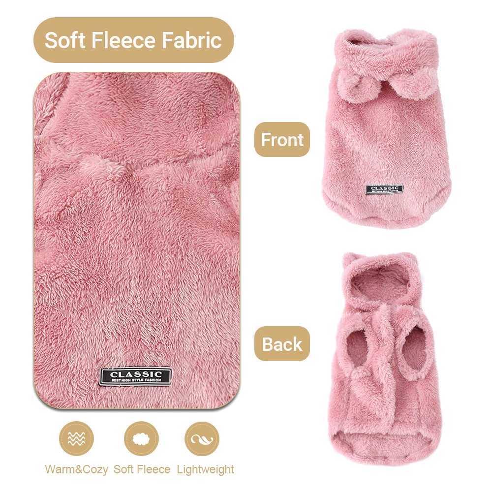 Fleece Cats Hoodie Winter Warm Clothes For Small Medium Dogs Cat Cute Hooded Puppy Kitten Coat Sweater Chihuahua Yorkie Costume C251009