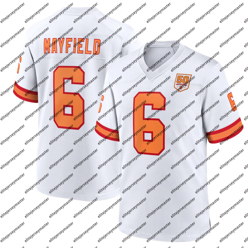 Mike Evans 13 Baker Mayfield 6 Bucky Irving 7 Chris Godwin 14 Rachaad White 1 Personalized Customized Football Jerseys Custom Any Number Name For Men 