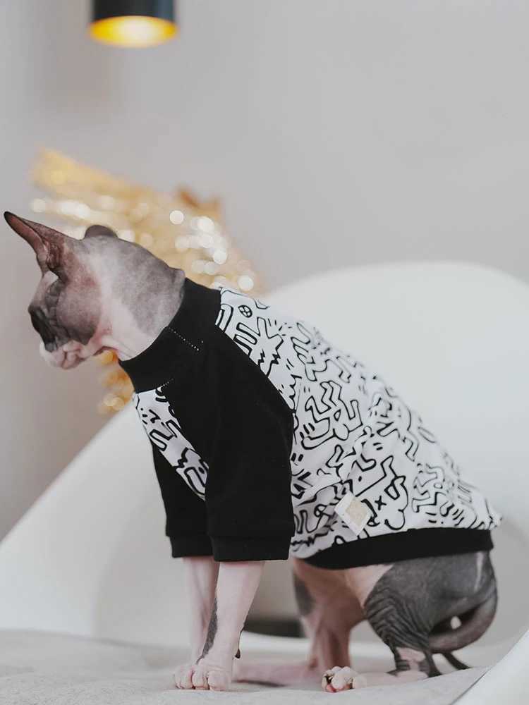 Cat Clothing Cotton Coat Elestic for Male Cat Spring Summer Sweatshirt For Kittens Soft Tshirt for Devon Rex C251009