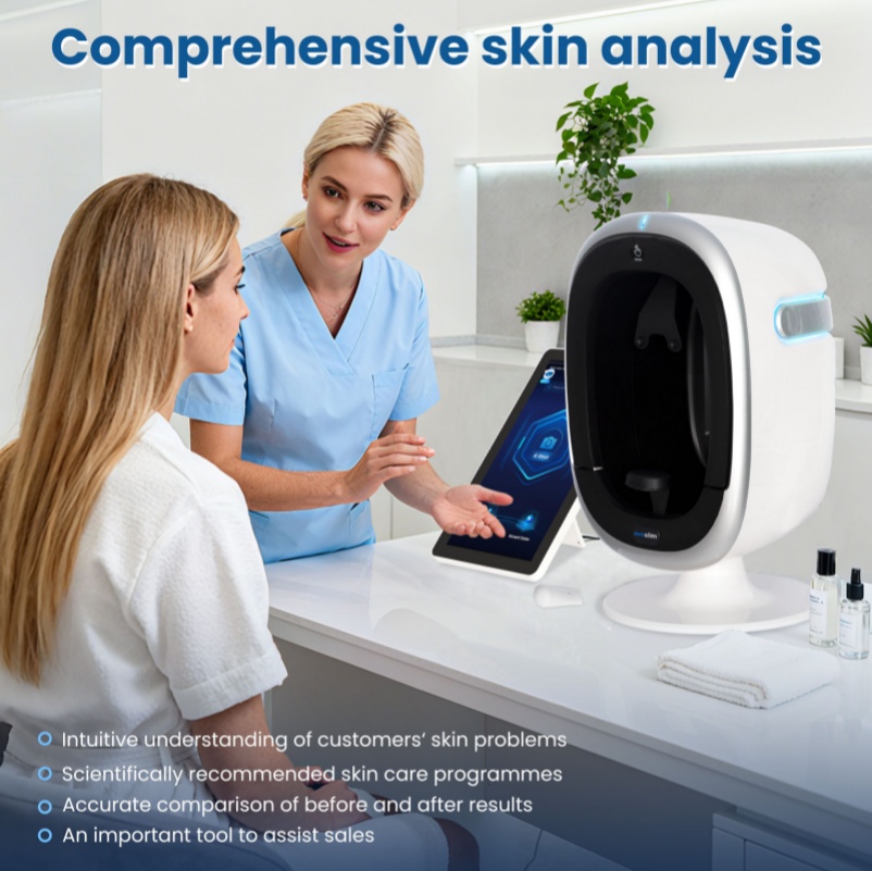 Skin Health Detector 3D Intelligence Deep Facial Analysis Digital Skin Analyzer Portable Skin Testing Analyzer Hot Sale Machine