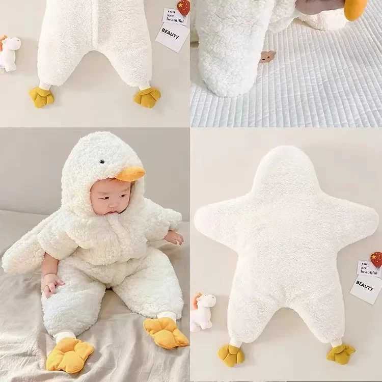 2024 Babies Newborn Girls Boys Clothes Duck Cute Design Bodysuit Padded for Babies Rompers 5day Shipping Hoodies C251009