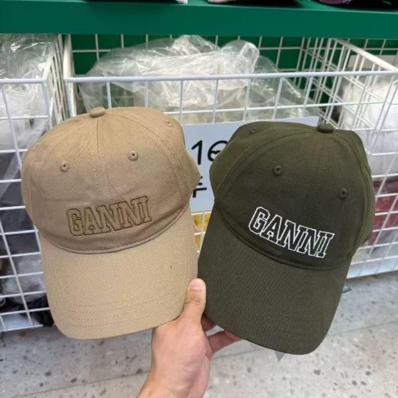 Designer Gan Early Gannihat Spring New Letter Print Dome Baseball Cap Womens Fashion Versatile Casual Black 2026